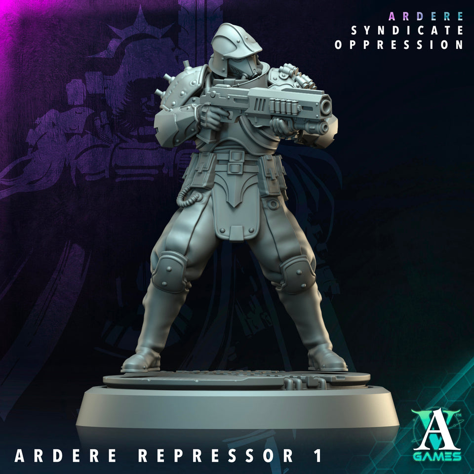 3D Printed Archvillain Games Ardere Repressor Ardere - Syndicate Oppression 28 32mm D&D