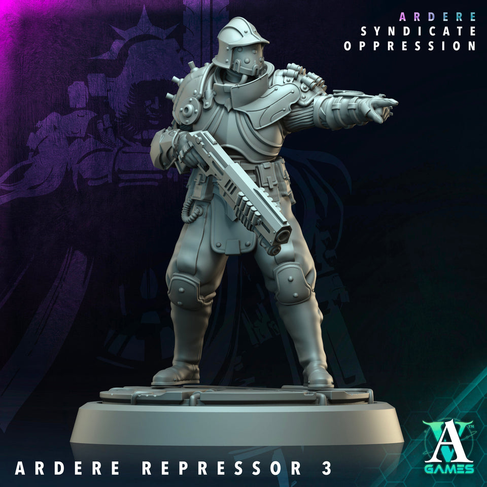 3D Printed Archvillain Games Ardere Repressor Ardere - Syndicate Oppression 28 32mm D&D