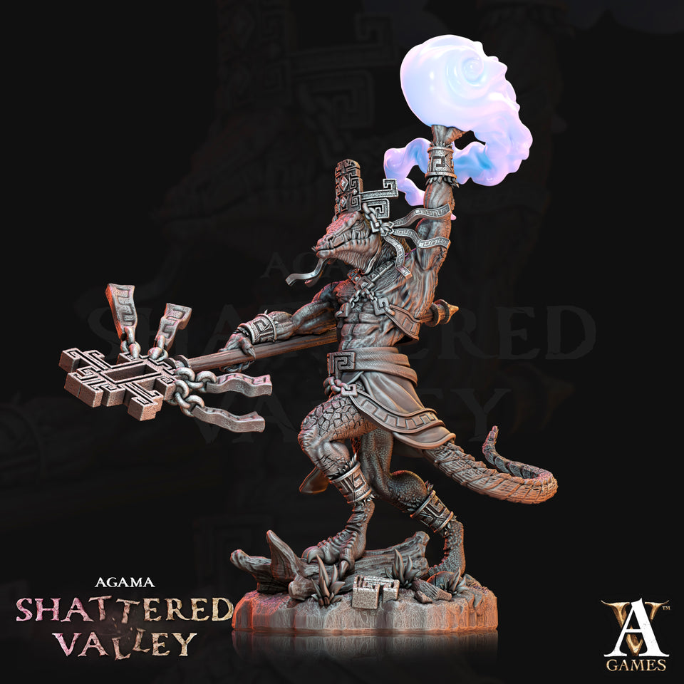 3D Printed Archvillain Games Agama Ajkin Agama Shattered Valley 28 32mm D&D