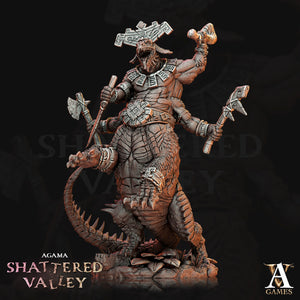 3D Printed Archvillain Games Agama Shattered Valley - Agama Telcoans 28mm 32mm D&D