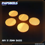 3D Printed Papsikels Avh X1 Bases Nov 2024 Scifi 28mm 32mm