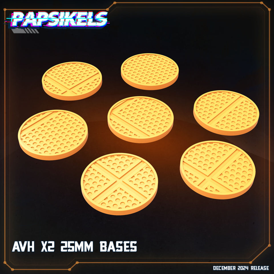 3D Printed Papsikels Avh X2 Bases Dec. 2024 SciFi 28mm 32mm