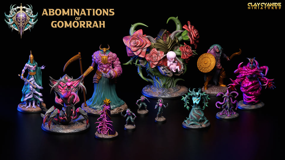 3D Printed Clay Cyanide Abominations of Gomorrah - Jhong Navarro 28mm 32mm D&D