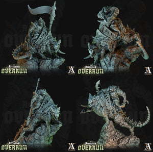 3D Printed Archvillain Games Affliction Overrun - Dire Rat Riders 28mm 32mm D&D