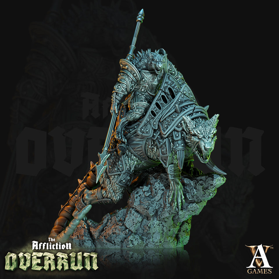 3D Printed Archvillain Games Affliction Overrun - Dire Rat Riders 28mm 32mm D&D