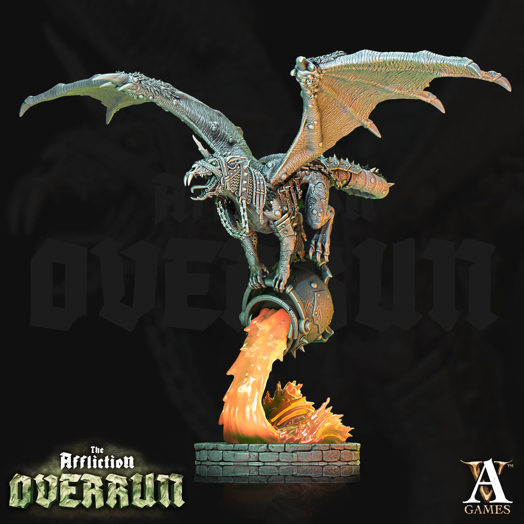 3D Printed Archvillain Games Affliction Overrun - Snut Rat Dragon 28mm 32mm D&D