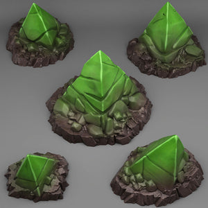 3D Printed Fantastic Plants and Rocks Alien Shards 28mm - 32mm D&D Wargaming