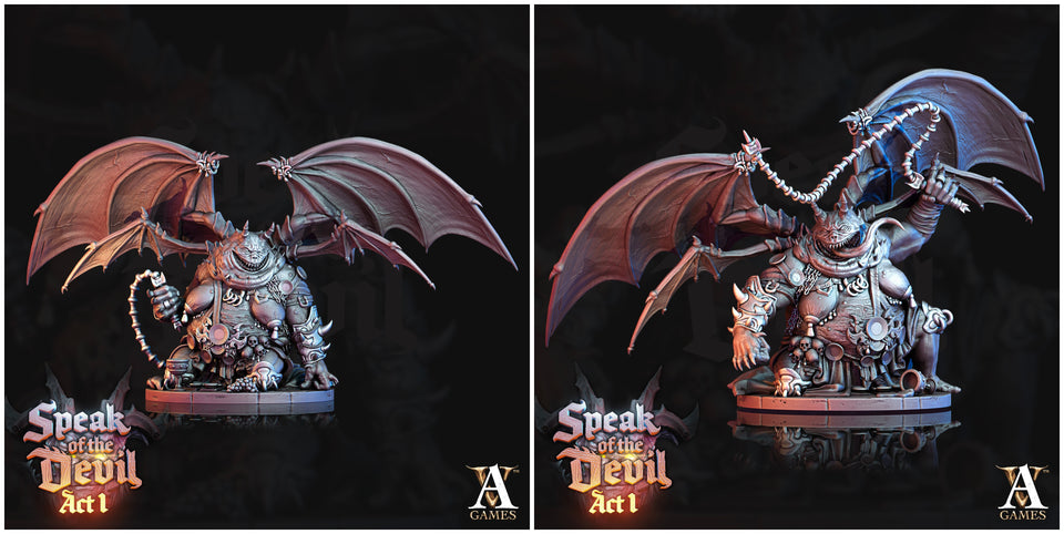 3D Printed Archvillain Games Anixorian Devil Speak of the Devil Act I 28 32mm D&D