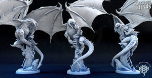 3D Printed Archvillain Games Black Arcane Dragon Frozen Wasteland 28 32mm D&D