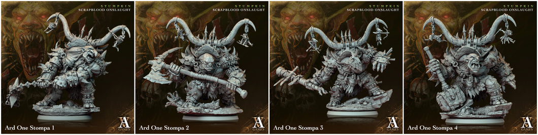 3D Printed Archvillain Games Ard One Stompa Stumpkin Scrapblood Onslaught 28 32mm D&D