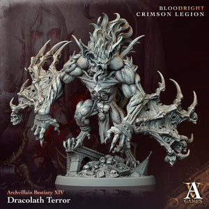 3D Printed Archvillain Games Archvillain Bestiary Vol. XIV Dracolath Terror 28 32mm D&D