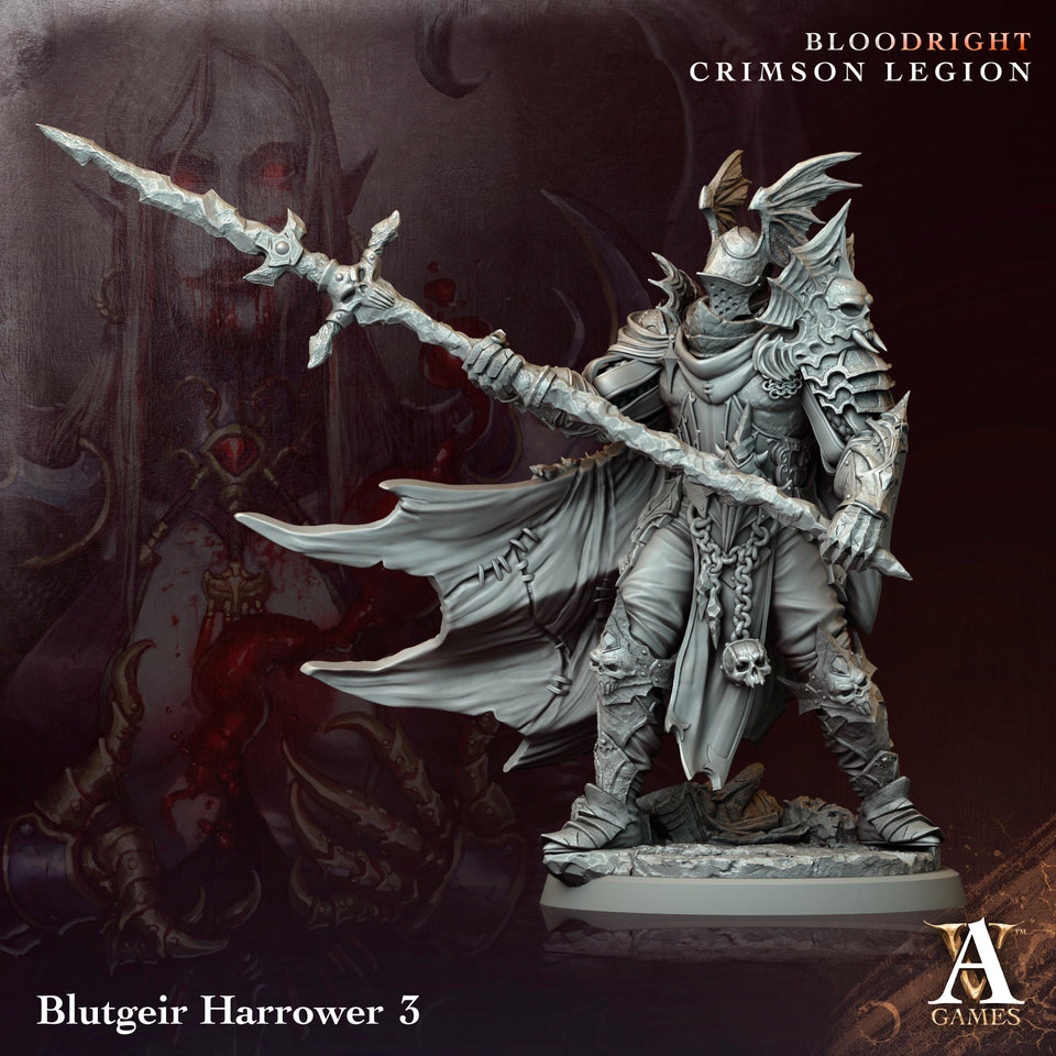 3D Printed Archvillain Games Blutgeir Harrower Bloodright - Crimson Legion 28 32mm D&D