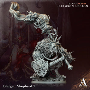 3D Printed Archvillain Games Blutgeir Shepherd Bloodright - Crimson Legion 28 32mm D&D