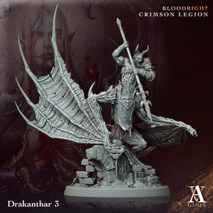 3D Printed Archvillain Games Drakanthar Bloodright - Crimson Legion 28 32mm D&D