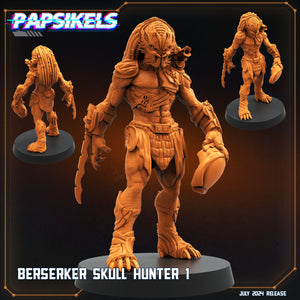 3D Printed Papsikels Berserker Skull Hunter Set July 2024 Scifi 28mm 32mm