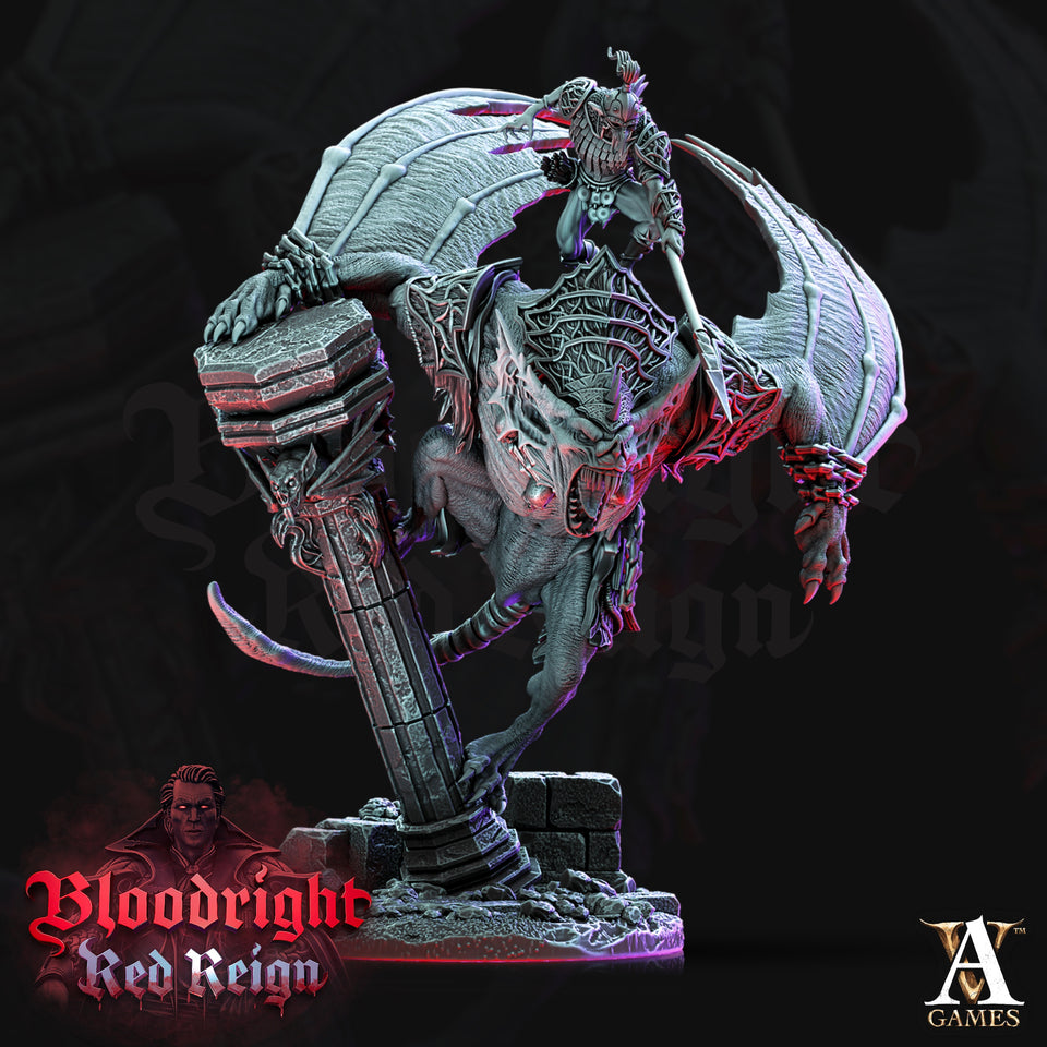 3D Printed Archvillain Games Bloodright Red Reign - Dire Bat Riders 28mm 32mm D&D