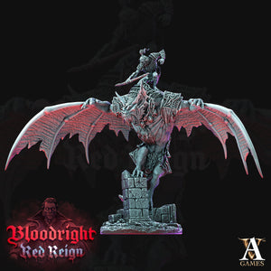 3D Printed Archvillain Games Bloodright Red Reign - Dire Bat Riders 28mm 32mm D&D