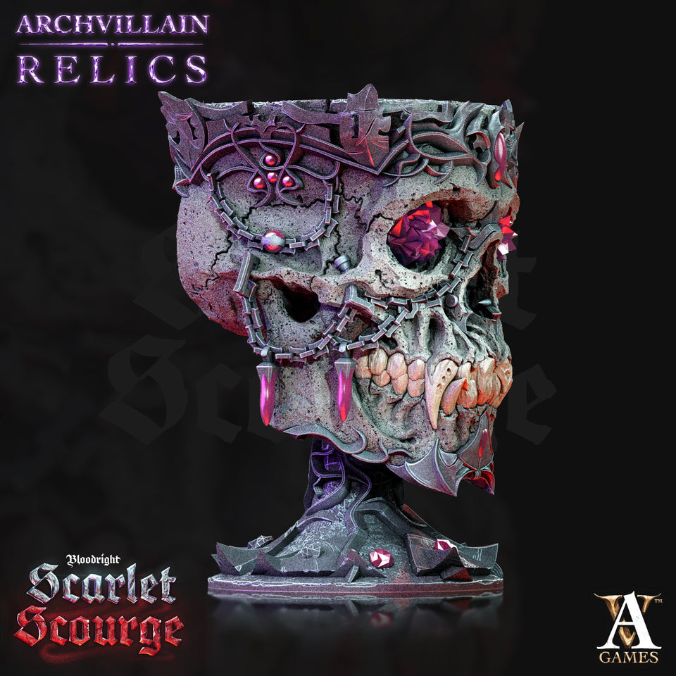 3D Printed Archvillain Games Archvillain Relics - Vampire Elder Skull 28mm 32mm D&D