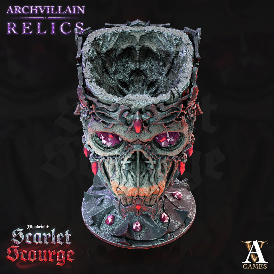 3D Printed Archvillain Games Archvillain Relics - Vampire Elder Skull 28mm 32mm D&D