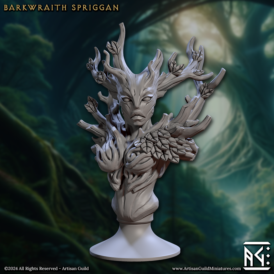 3D Printed Artisan Guild Barkwraith Spriggans Busts 28mm 32mm