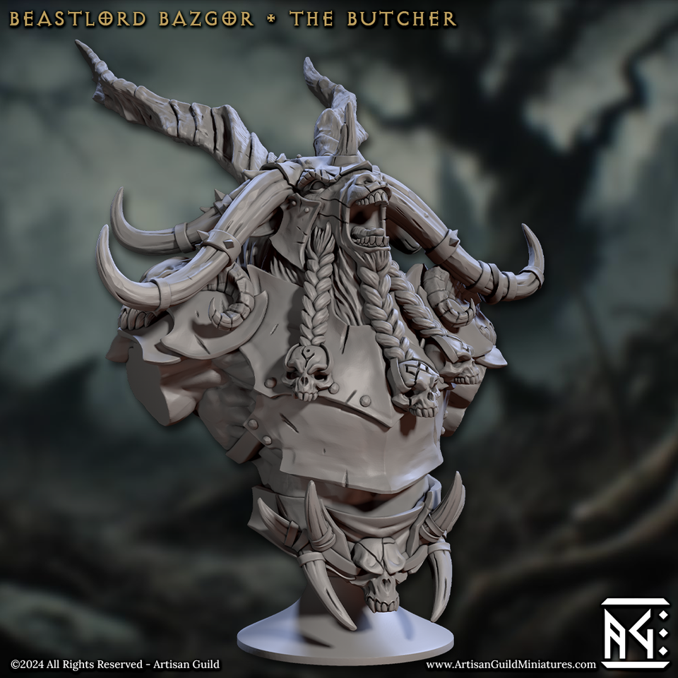 3D Printed Artisan Guild Rise of the Beastmen Bust Set 28mm 32mm