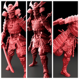 3D Printed Bestiary Vol. 5 Nafarrate - Zombie Samurai 32mm Ragnarok D&D