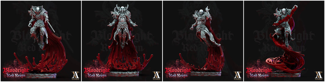 3D Printed Archvillain Games Bloodright Red Reign - Bloodcloaks 28mm 32mm D&D