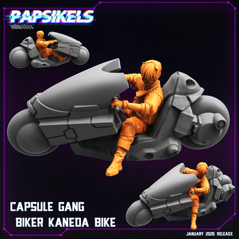 3D Printed Papsikels Capsule Gang Biker Kaneda Bike January 2025 - Cyberpunk 28mm 32mm