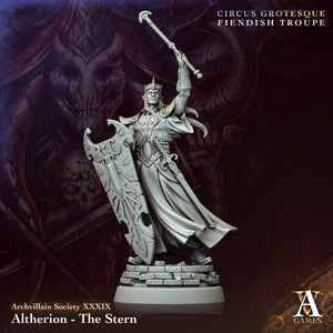 3D Printed Archvillain Games Altherion The Stern Archvillain Society Vol XXXIX 28 32mm D&D