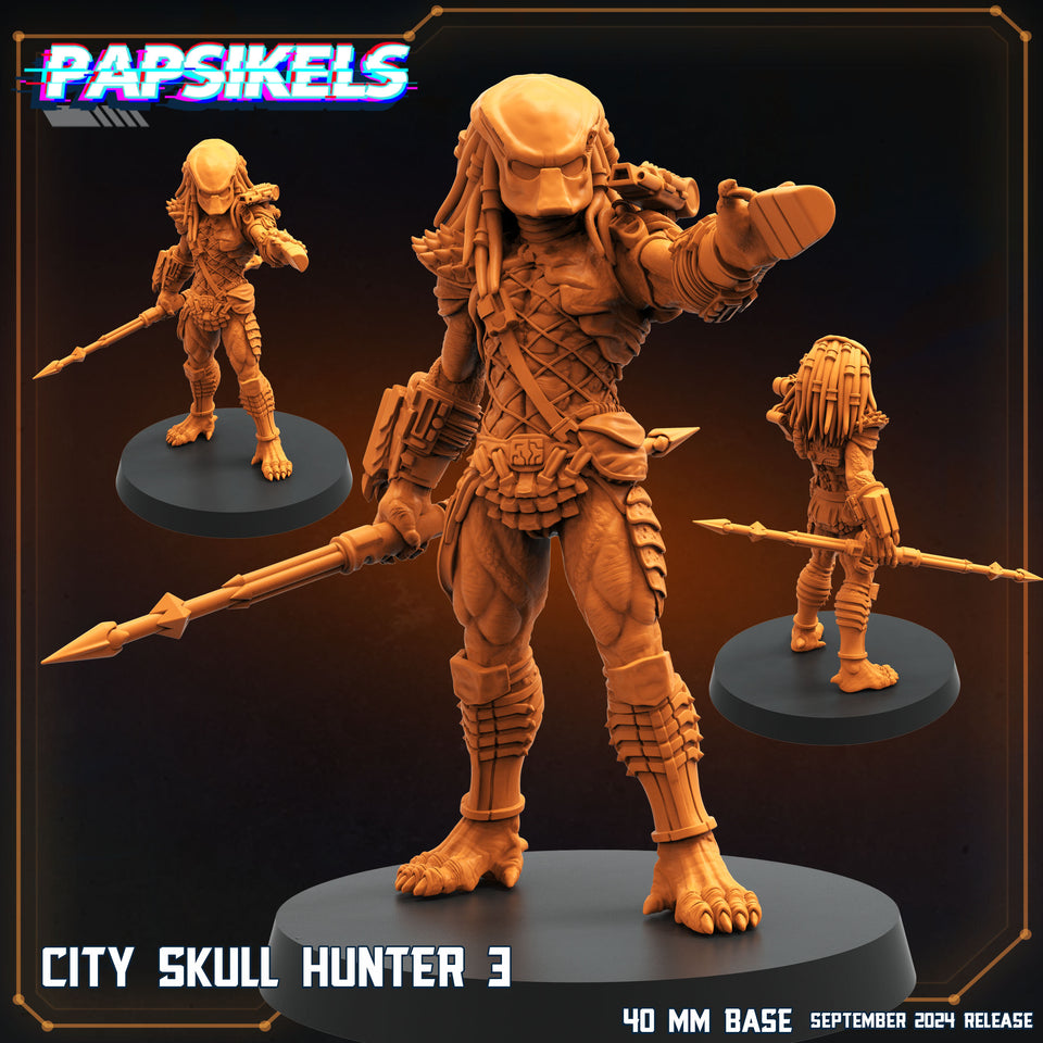 3D Printed Papsikels City Skull Hunter Set SEPTEMBER 2024 SCIFI 28mm 32mm