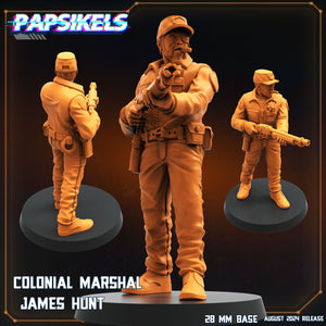 3D Printed Papsikels Colonial Marshal Set August 2024 Scifi 28mm 32mm