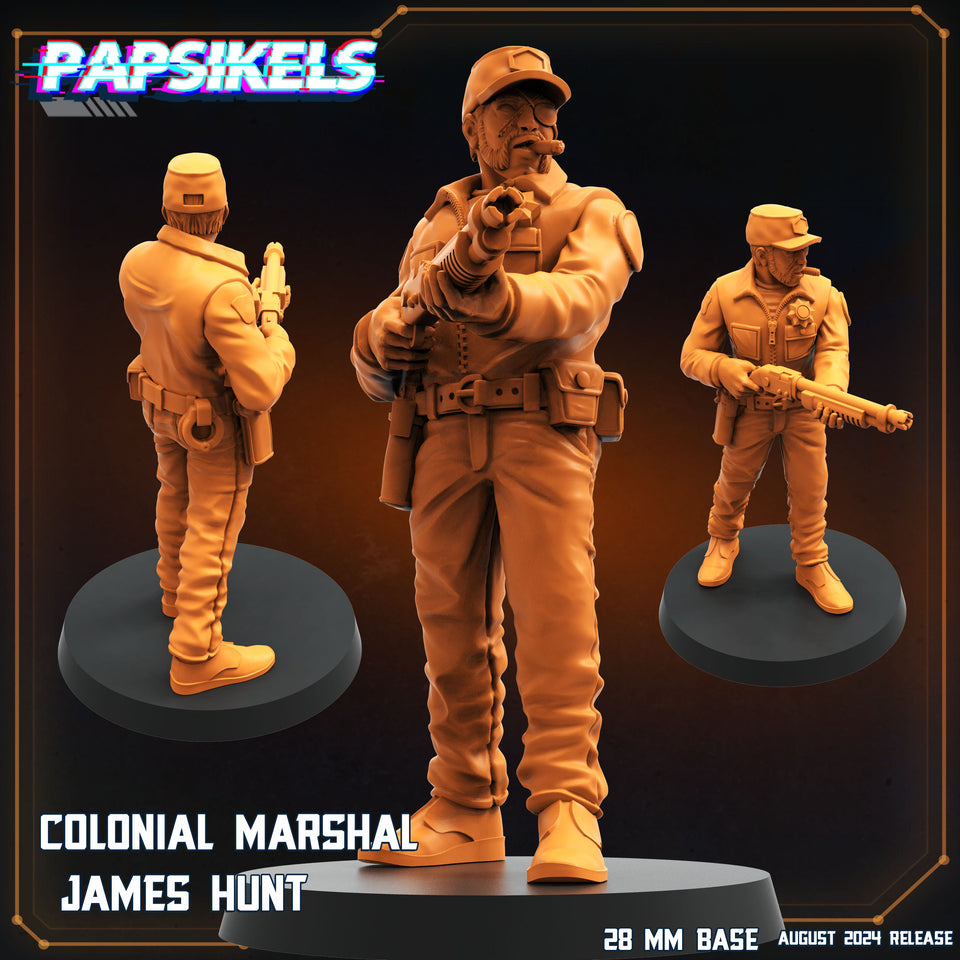 3D Printed Papsikels Colonial Marshal Set August 2024 Scifi 28mm 32mm