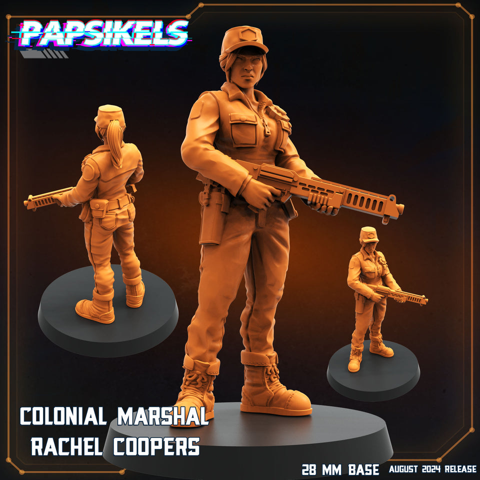 3D Printed Papsikels Colonial Marshal Set August 2024 Scifi 28mm 32mm