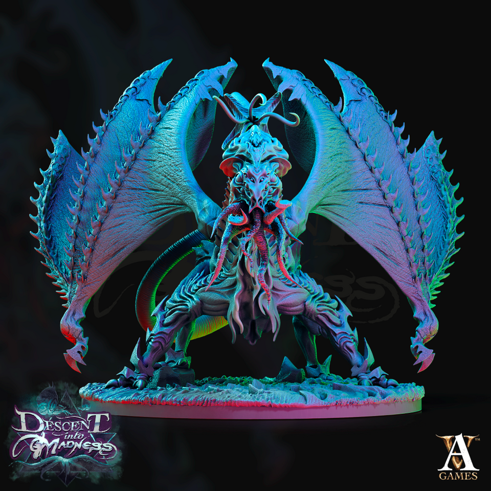 3D Printed Archvillain Games Cerebrax the Devourer Descent into Madness 28 32mm D&D