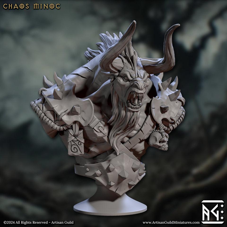 3D Printed Artisan Guild Rise of the Beastmen Bust Set 28mm 32mm