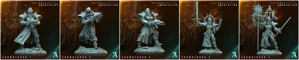 3D Printed Archvillain Games Crownthorn Hallowed Sisters Absolution 28 32mm D&D