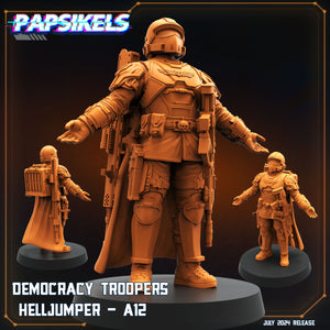 3D Printed Papsikels Democracy Trooper Helljumper Set July 2024 Scifi 28mm 32mm