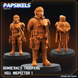 3D Printed Papsikels Democracy Troopers Hell Inspector Dec. 2024 SciFi 28mm 32mm