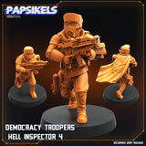 3D Printed Papsikels Democracy Troopers Hell Inspector Dec. 2024 SciFi 28mm 32mm