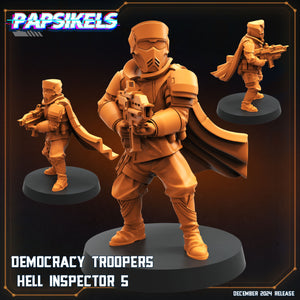 3D Printed Papsikels Democracy Troopers Hell Inspector Dec. 2024 SciFi 28mm 32mm