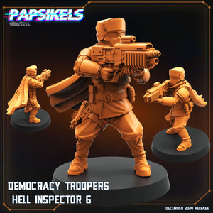 3D Printed Papsikels Democracy Troopers Hell Inspector Dec. 2024 SciFi 28mm 32mm