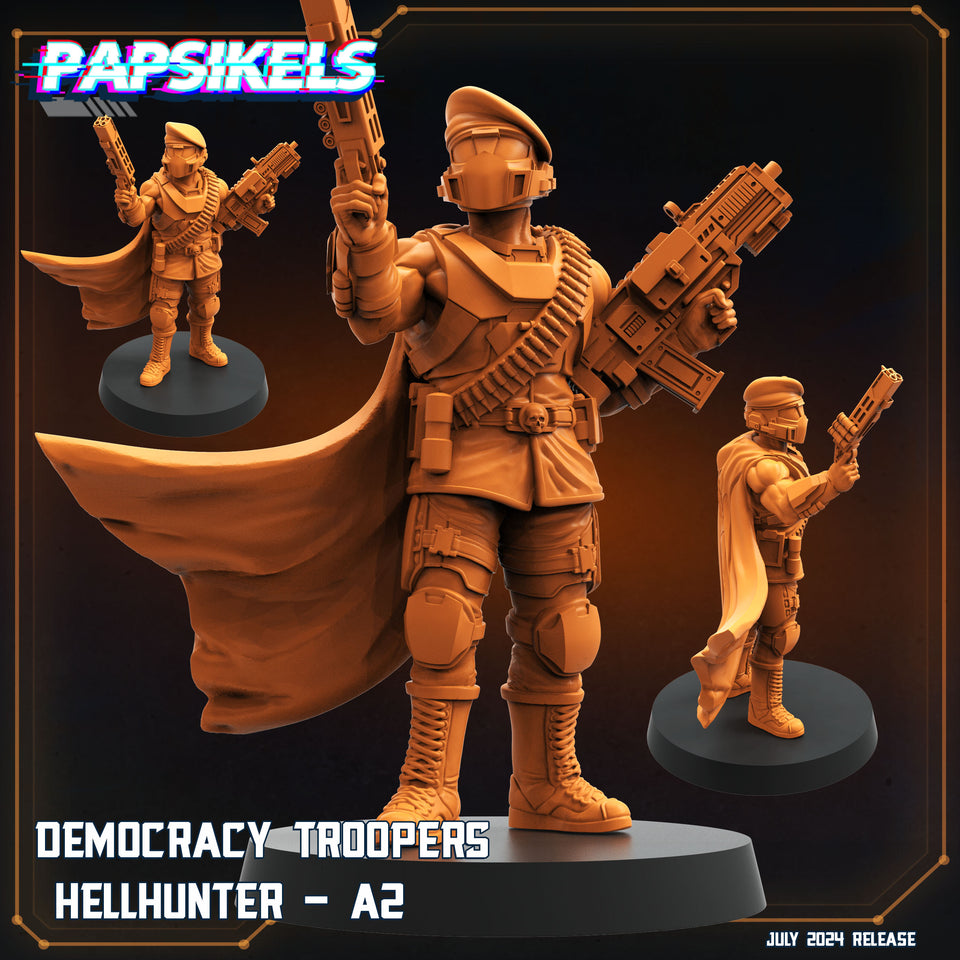 3D Printed Papsikels Democracy Trooper Hellhunter Set July 2024 Scifi 28mm 32mm