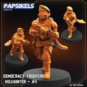 3D Printed Papsikels Democracy Trooper Hellhunter Set July 2024 Scifi 28mm 32mm