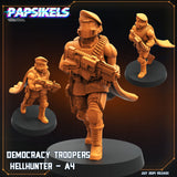 3D Printed Papsikels Democracy Trooper Hellhunter Set July 2024 Scifi 28mm 32mm