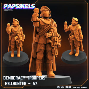 3D Printed Papsikels Democracy Trooper Hellhunter Set July 2024 Scifi 28mm 32mm