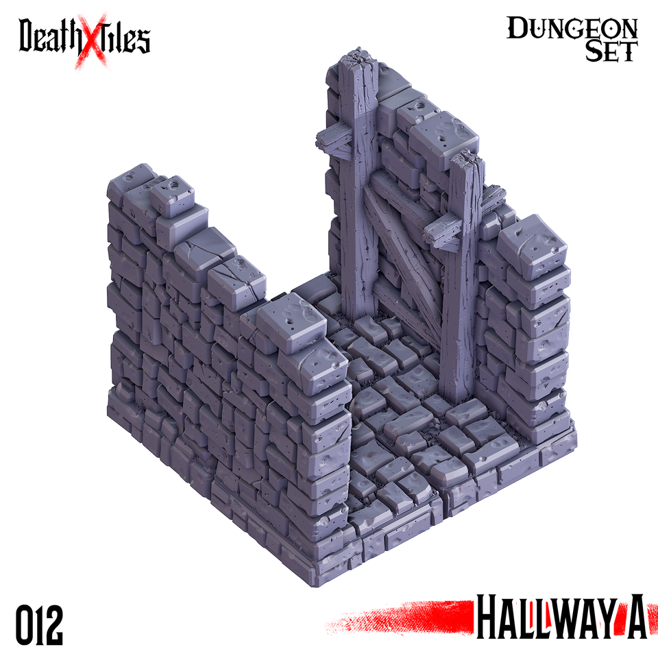 3D Printed Cast n Play Death x Tiles Hallways Set 28mm 32mm D&D