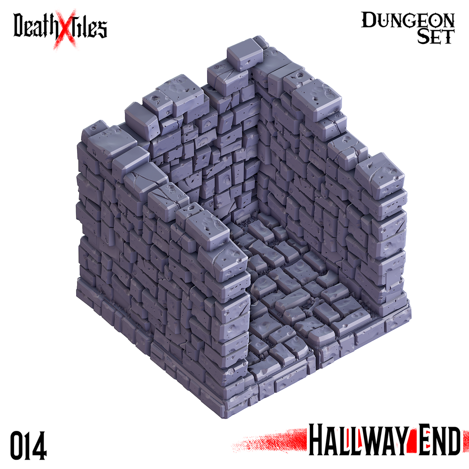 3D Printed Cast n Play Death x Tiles Hallways Set 28mm 32mm D&D