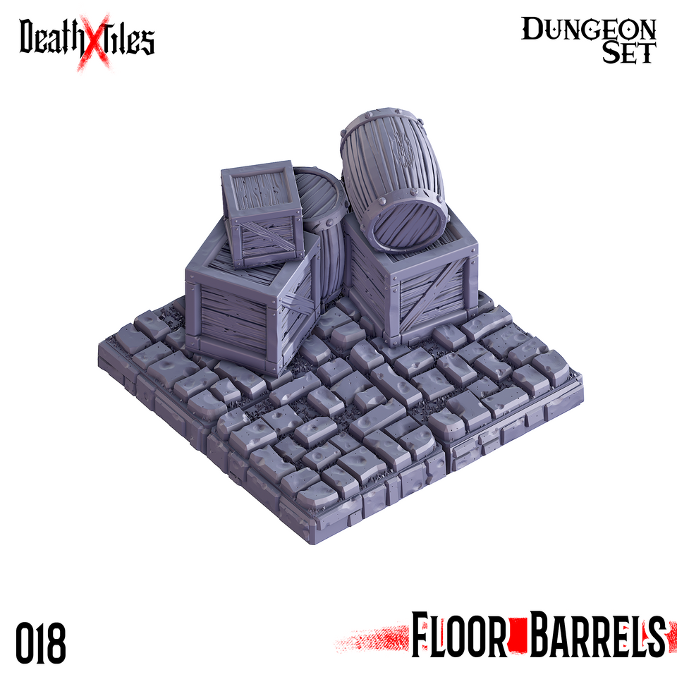 3D Printed Cast n Play Death x Tiles Scatter Floor Set 28mm 32mm D&D