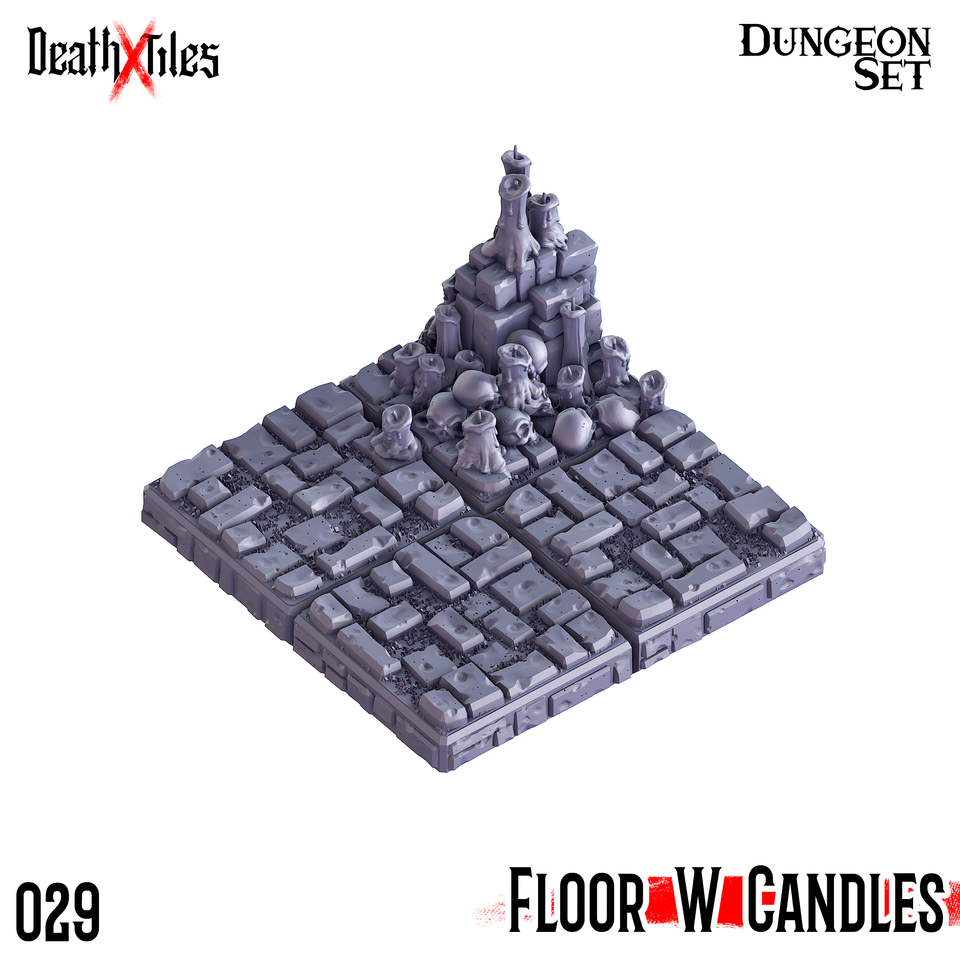 3D Printed Cast n Play Death x Tiles Scatter Floor Set 28mm 32mm D&D