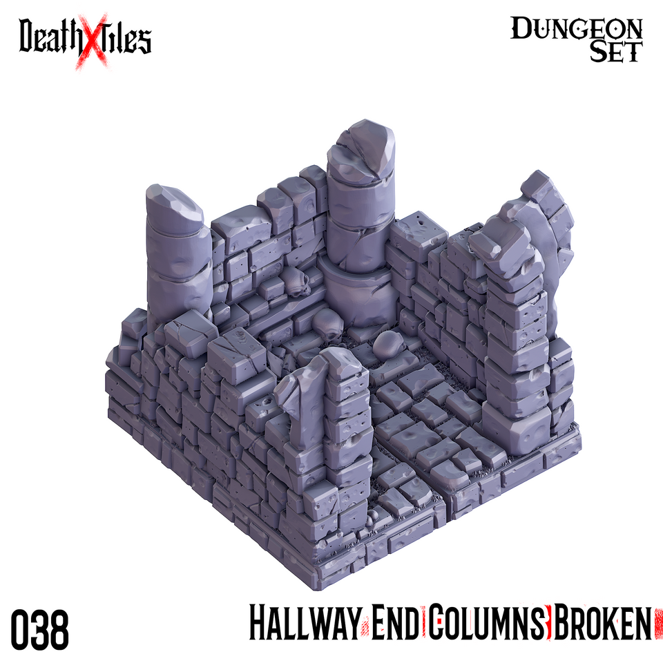 3D Printed Cast n Play Death x Tiles Hallways Set 28mm 32mm D&D